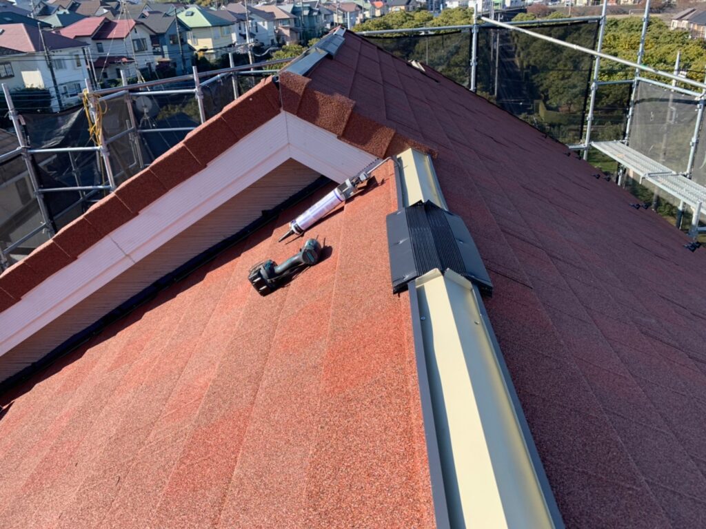 屋根重ね葺き工事　ジンガリウム鋼板　ディーズルーフィング　ディプロマットスター