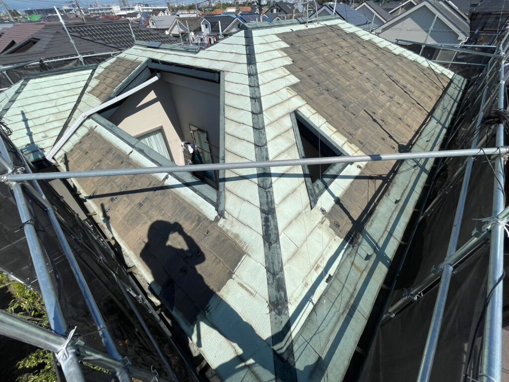 屋根重ね葺き工事　ソーラーパネル脱着　ジンガリウム鋼板　ディーズルーフィング　ディプロマットスター