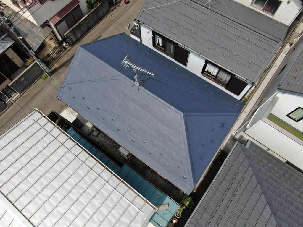 屋根重ね葺き工事  ガルバリウム鋼板　アイジー工業 スーパーガルテクト